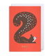 Number 2 Squirrel Greeting Card - Lagom Design