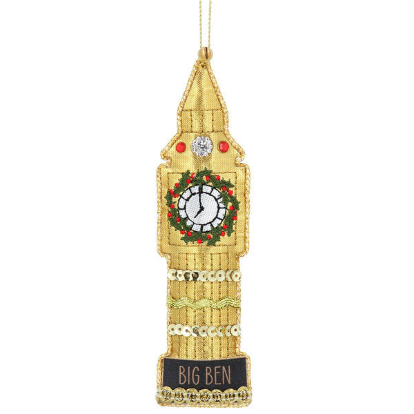 Gisela Graham Fabric Hanging Decoration - London Big Ben