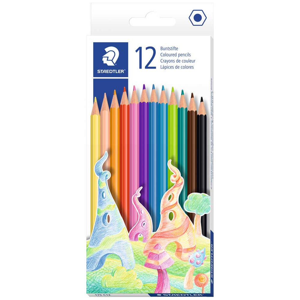 Staedtler Woodless Colouring Pencils - Assorted Colours Pack of 12