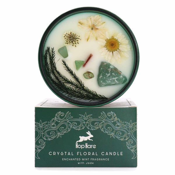 Ancient Wisdom Hop Hare Crystal Magic Flower Candle - The Magician