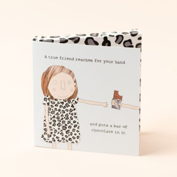 Rosie Made A Thing True Friend - Milk Chocolate Drizzle Greetings Card