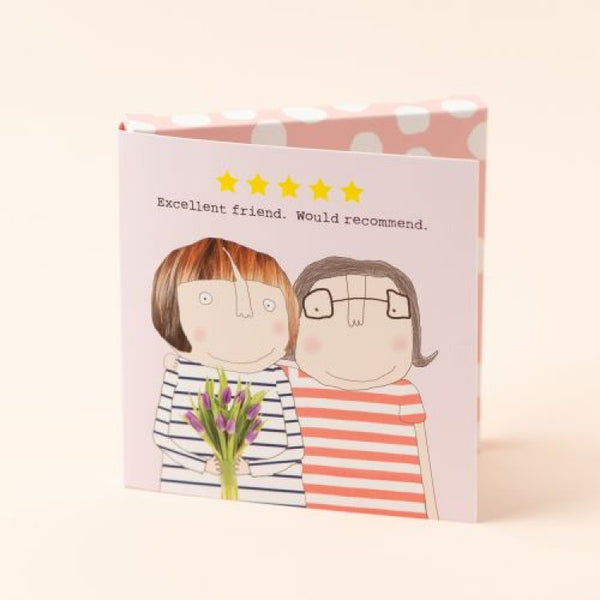 Rosie Made A Thing Five Star Friend - Milk Chocolate Salted Caramel Greetings Card
