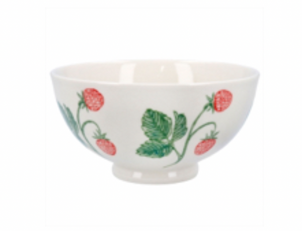 Gisela Graham Strawberries Stoneware Small Bowl