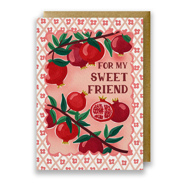 Jessie Maeve Palermo Picnic Sweet Friend Pomegranate Card