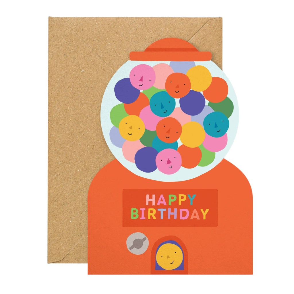 Mifkins Gumball Machine Nostalgic Birthday Card