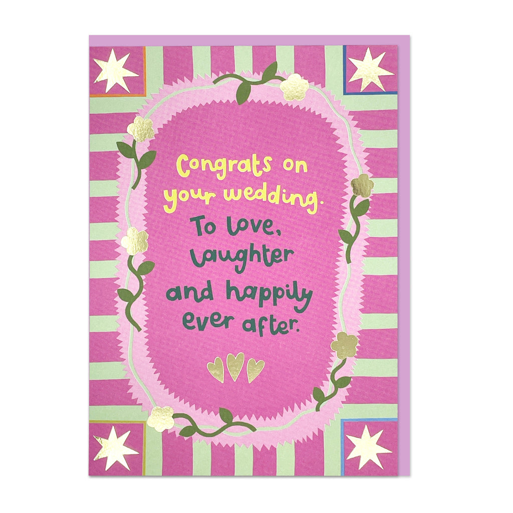 Raspberry Blossom Congrats on your wedding, to love laughter and happily ever after
