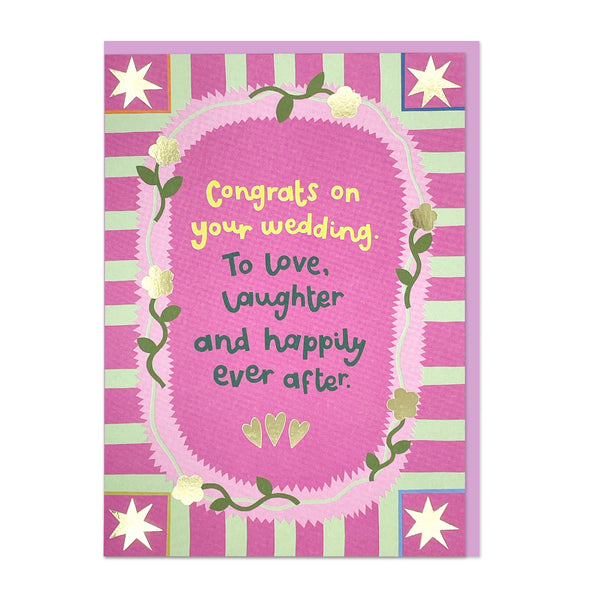 Raspberry Blossom Congrats on your wedding, to love laughter and happily ever after
