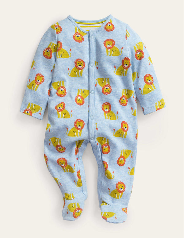 Baby Boden Blue Lions Sleepsuit
