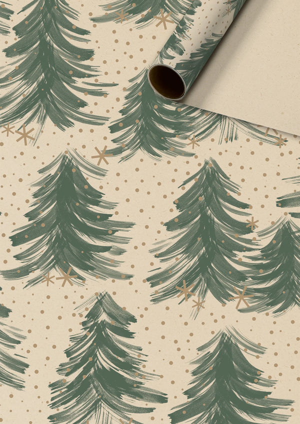 Stewo Christmas Wrap - Inverno Dark Green