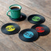 Rex London Set Of Six Silicone "Record" Coasters