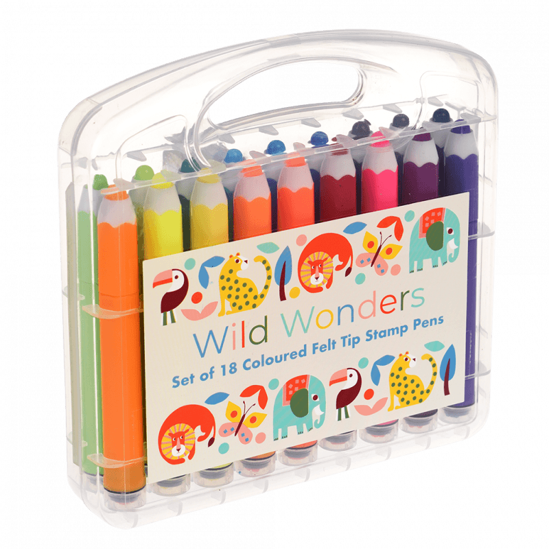 Rex London Felt Tip Pens and Stamps - Wild Wonders