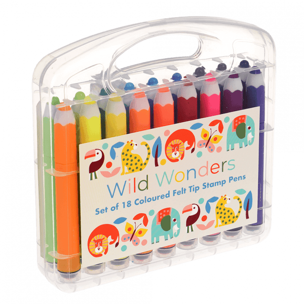 Rex London Felt Tip Pens and Stamps - Wild Wonders