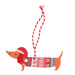 Rex London Wooden hanging Christmas Decoration - Sausage Dog