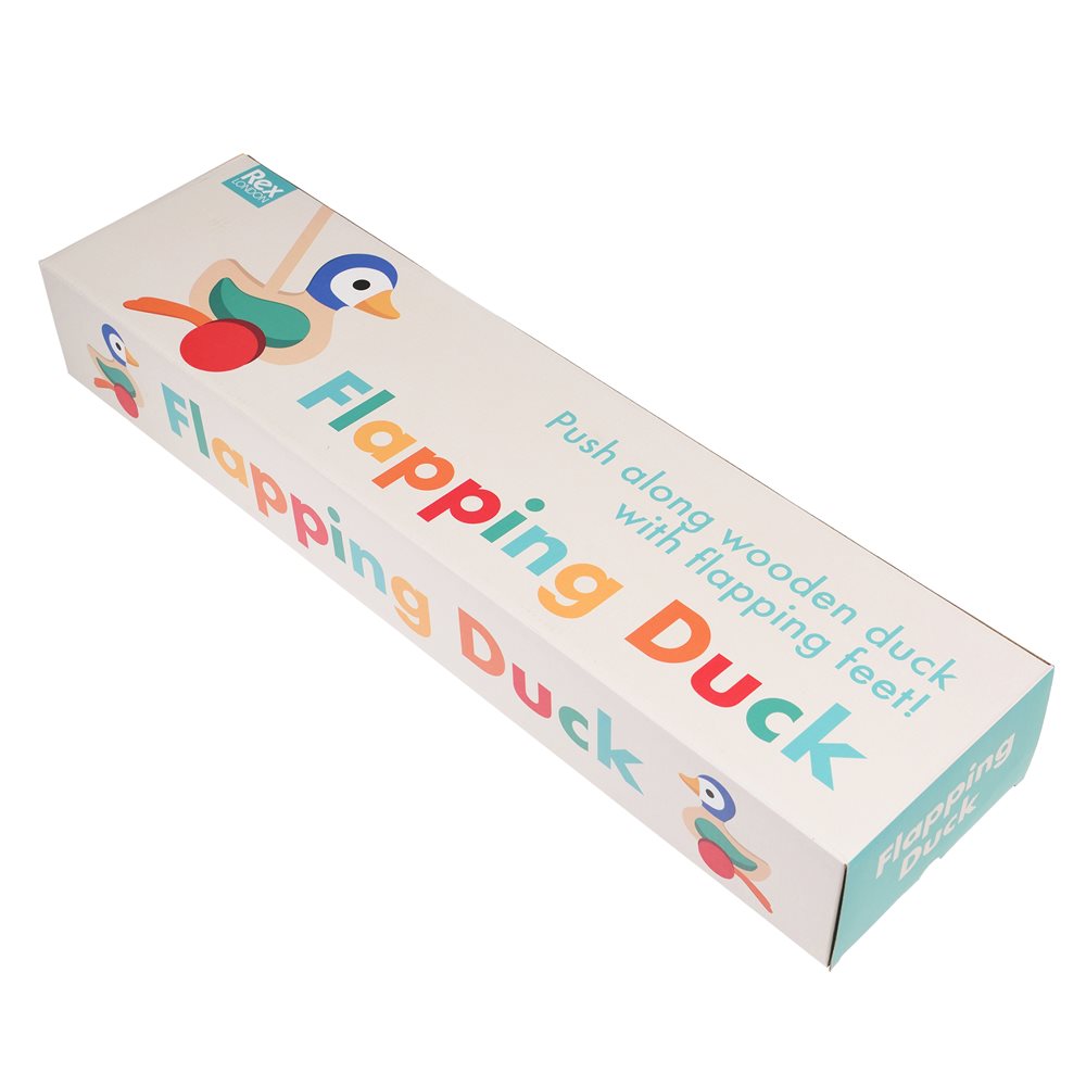 Rex London Wooden Push Along Flapping Duck