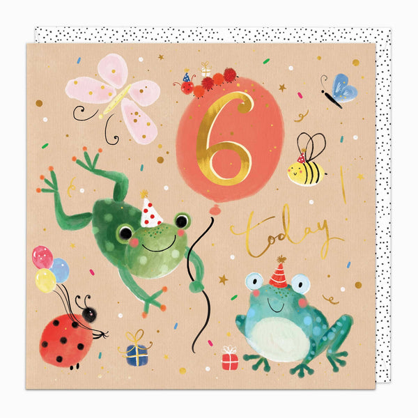 Whistlefish Froggy's 6th Birthday Card