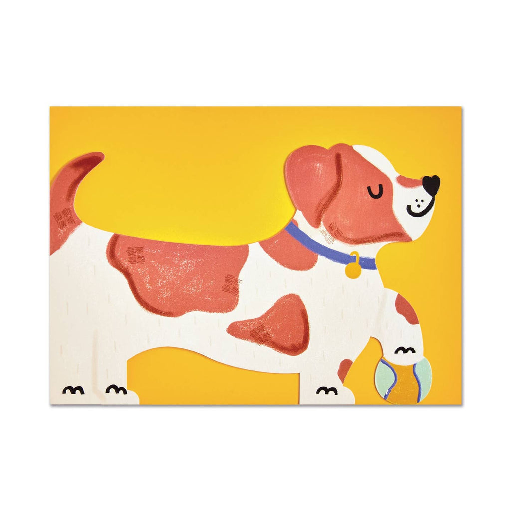 Raspberry Blossom Jack Russell Greeting Card