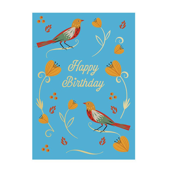 Rex London Birthday card - Flower birds