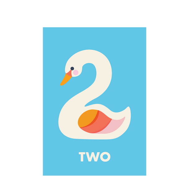 Rex London Birthday Card - Swan 'Two'