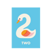 Rex London Birthday Card - Swan 'Two'