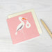 Rex London Greetings Card New Baby - Pink Stork