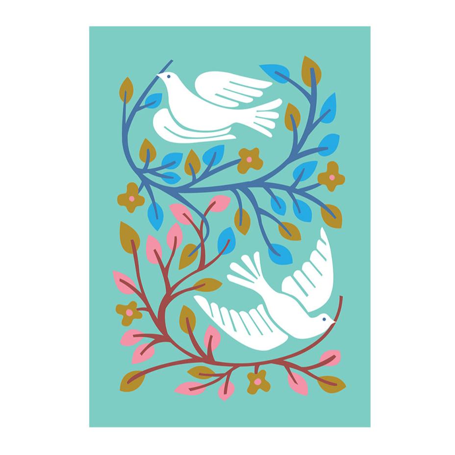 Rex London Greetings Card - Doves