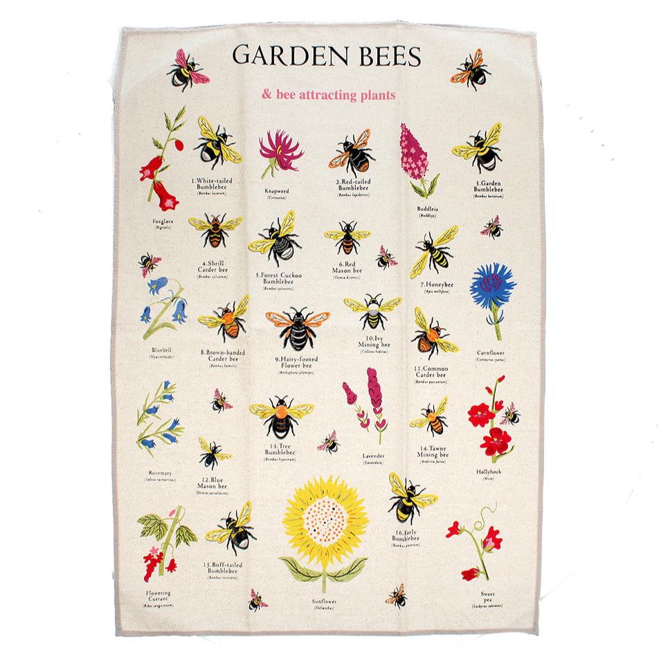 Rex London Tea Towel - Garden Bees