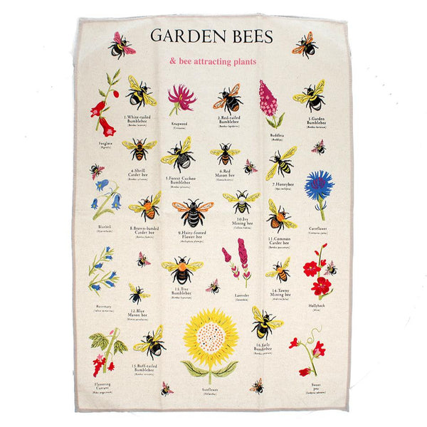 Rex London Tea Towel - Garden Bees