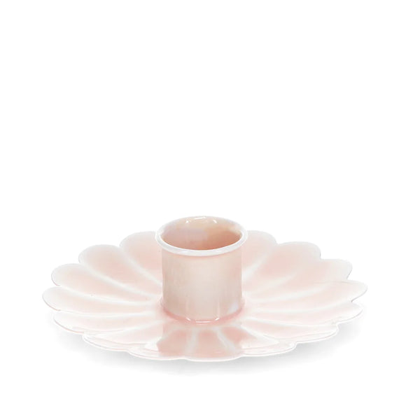 Rex London Enamel Flat Flower Candle Holder - Pink