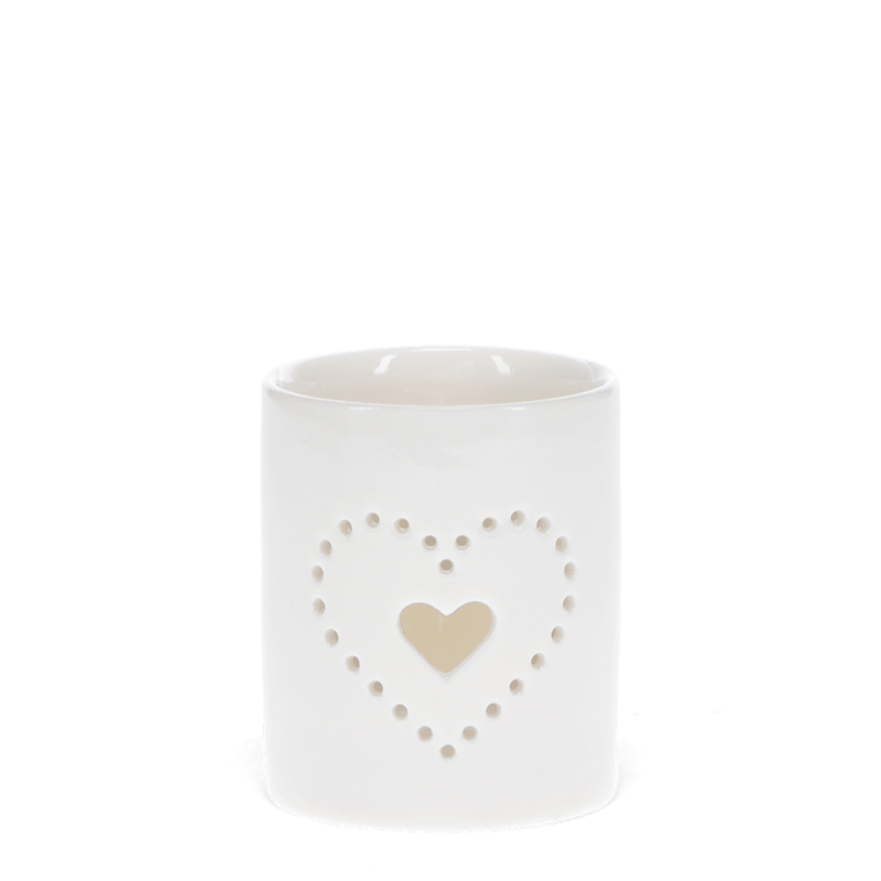 Rex London Glossy Ceramic Tealight Holder - Heart