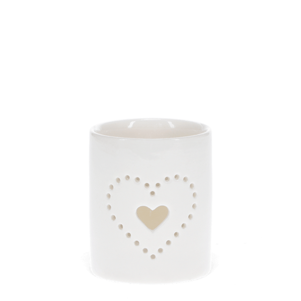 Rex London Glossy Ceramic Tealight Holder - Heart