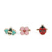 Rex London Glitter Rings Set Of 3 - Ladybird