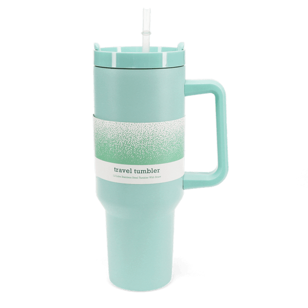 Rex London Travel Tumbler With Handle 1.2Ltr - Eggshell Blue