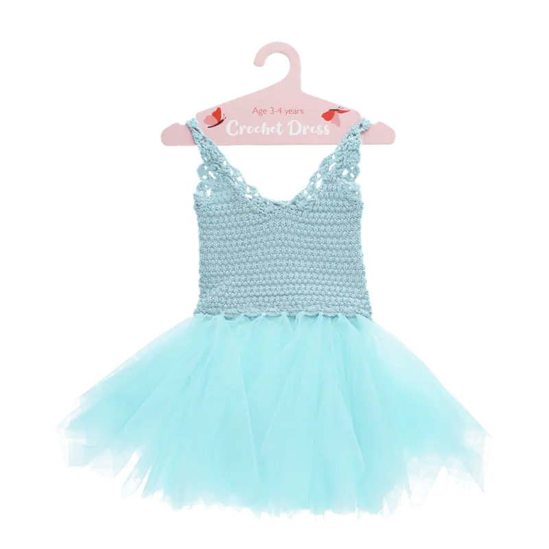 Rex Children's Crochet dress (3-4 years) - Aqua blue
