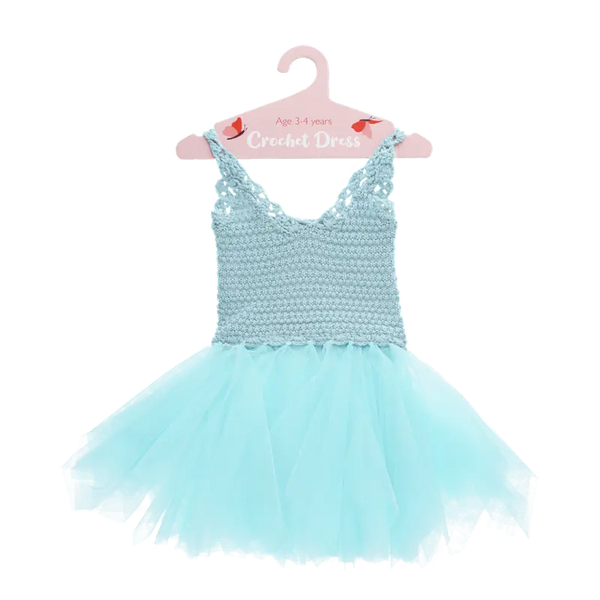 Rex Children's Crochet dress (3-4 years) - Aqua blue
