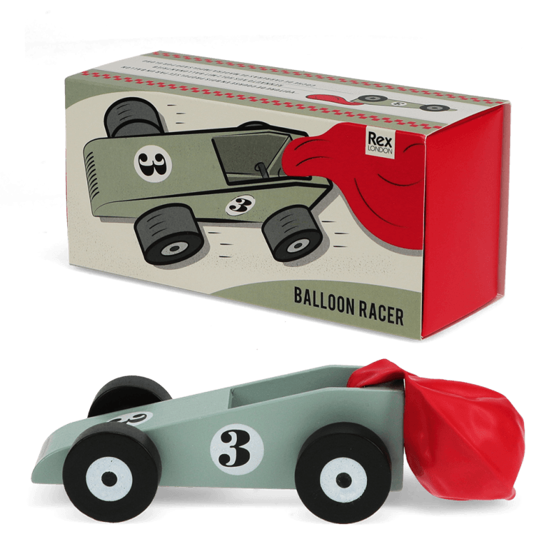 Rex London Wooden Balloon-Powered Racing Car