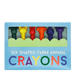 Rex London Animal Head Crayons (set of 6)