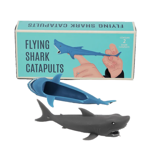 Rex London Box of 2 Flying Shark Finger Catapults, 10.6cm