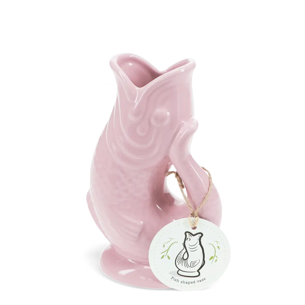 Rex London Ceramic Fish Vase - Pink