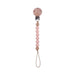 Silicone & Wood Dummy/ Pacifier Clip - Dusty Rose