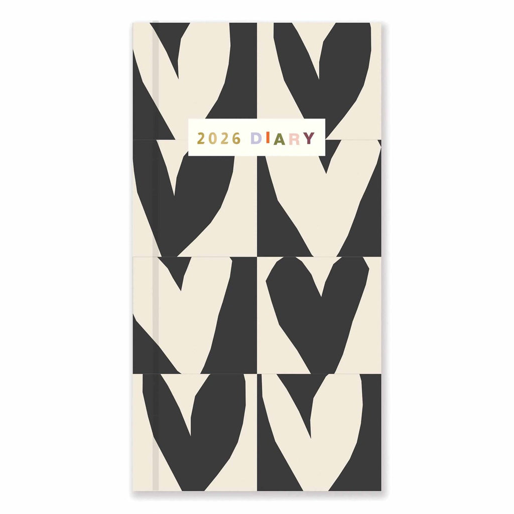 2026 Caroline Gardner Hearts Slim Diary