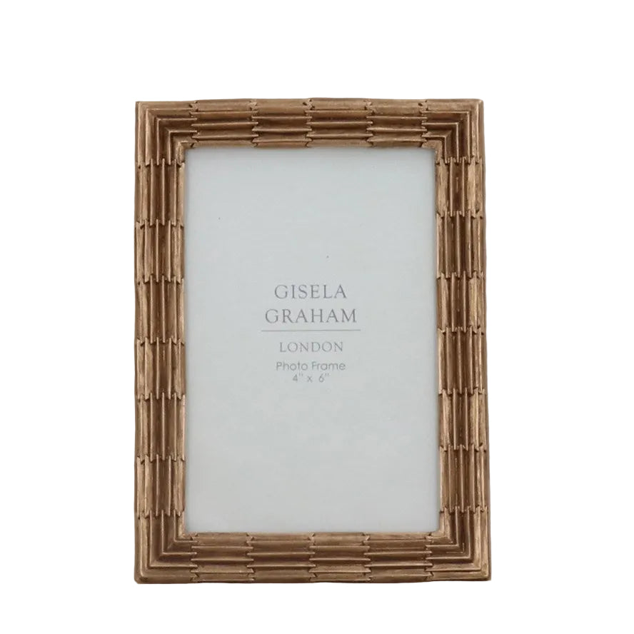 Gisela Graham Resin Photo Frame (4x6) - Copper Groove