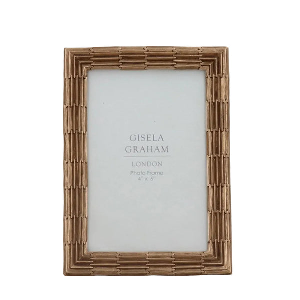 Gisela Graham Resin Photo Frame (4x6) - Copper Groove