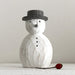 East of India Round Wood Snowman