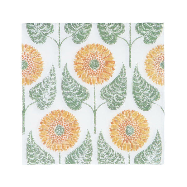 Gisela Graham Paper Napkins 16cm ( Pack/20) - Sunflower Wallpaper