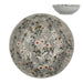 Decorative ceramic plate with floral design on a white background