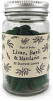 East of India Jar of Incense Cones - Lime, Basil & Mandarin