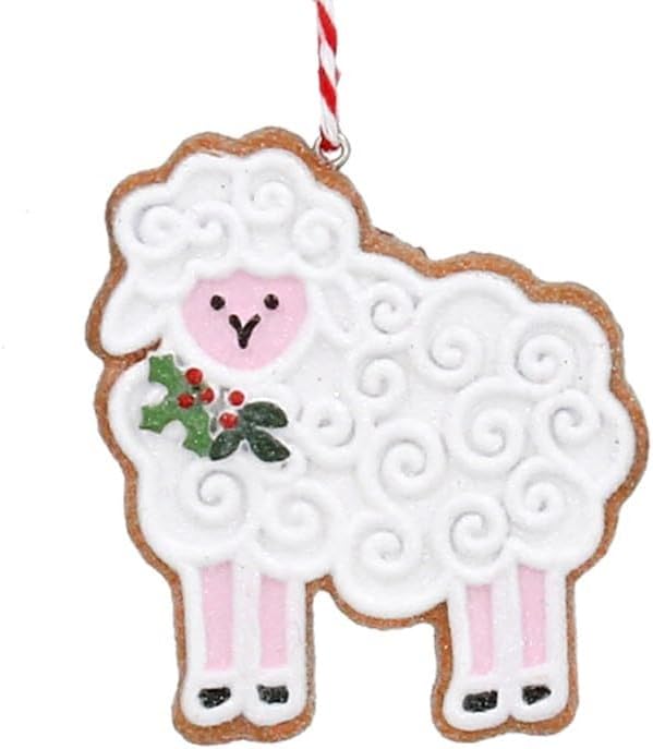 Gisela Graham Gingerbread Sheep Resin Decoration