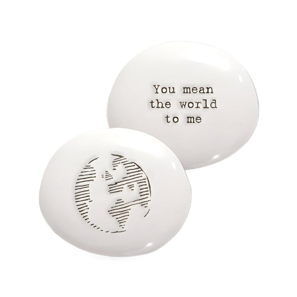 East of India Porcelain Pebble - The World