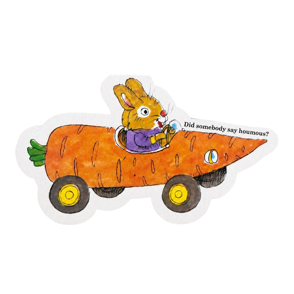 Studio Boketto Carrot Bunny Car - Die-cut Card by Richard Scarry