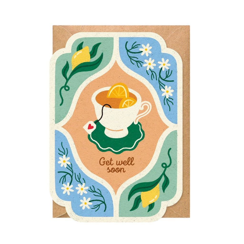 Studio Boketto Lemon Tea Edyta Demurat - Get Well Soon Card